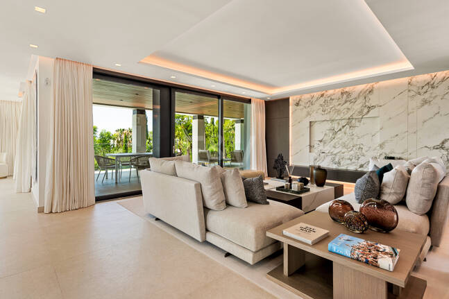 Villa de golf contemporaine Los Flamingos avec vue sur la mer