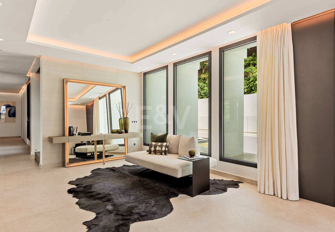 Villa de golf contemporaine Los Flamingos avec vue sur la mer