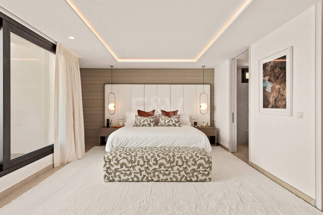 Villa de golf contemporaine Los Flamingos avec vue sur la mer