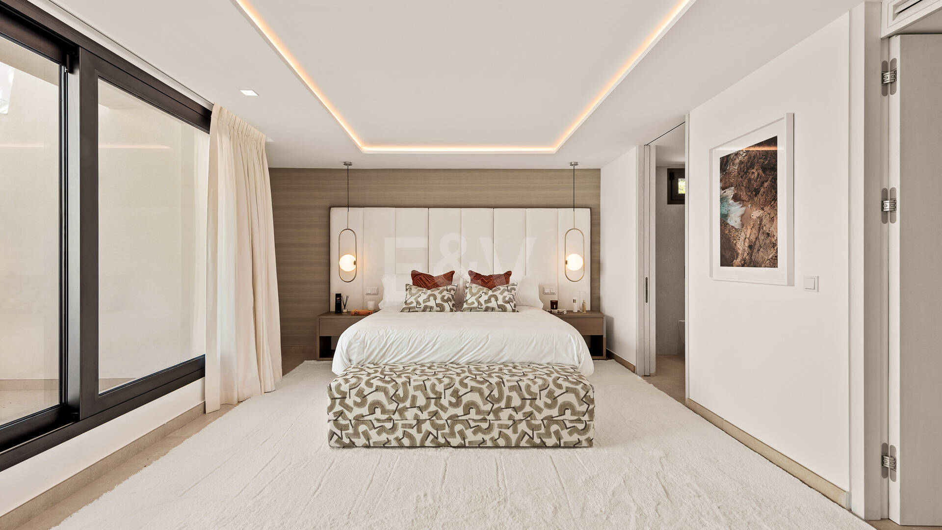 Villa de golf contemporaine Los Flamingos avec vue sur la mer