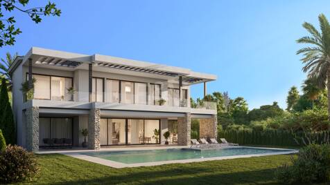 Neu gebaute Villa gerade fertiggestellt