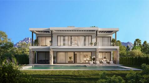 Neu gebaute Villa gerade fertiggestellt