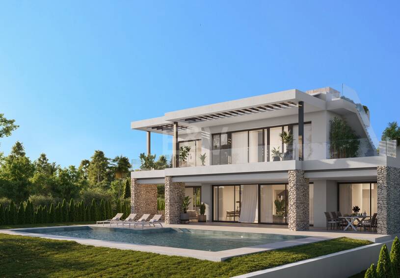 Neu gebaute Villa gerade fertiggestellt