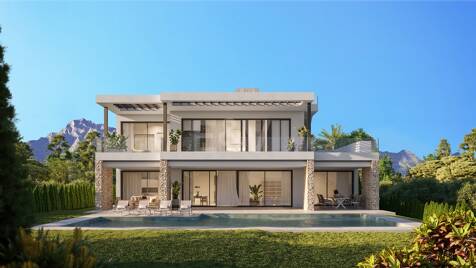 Neu gebaute Villa gerade fertiggestellt