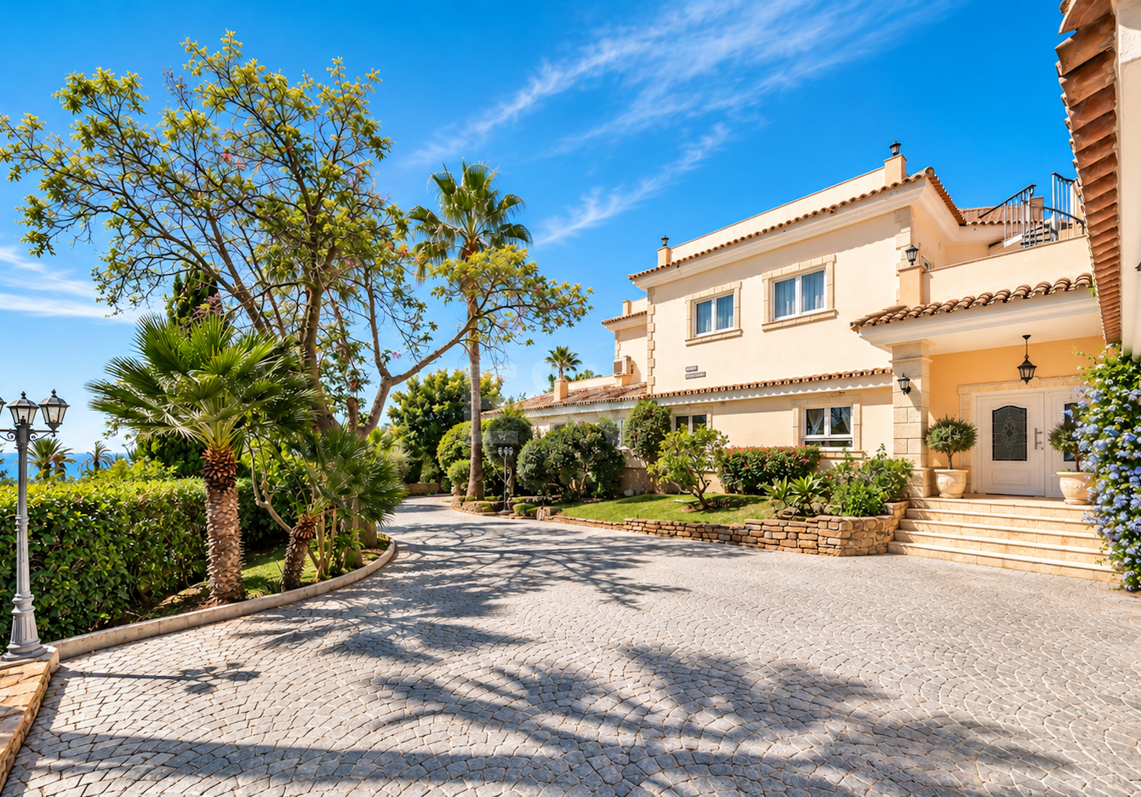 Impressive Villa with Expansive Gardens and Sea Views in El Rosario