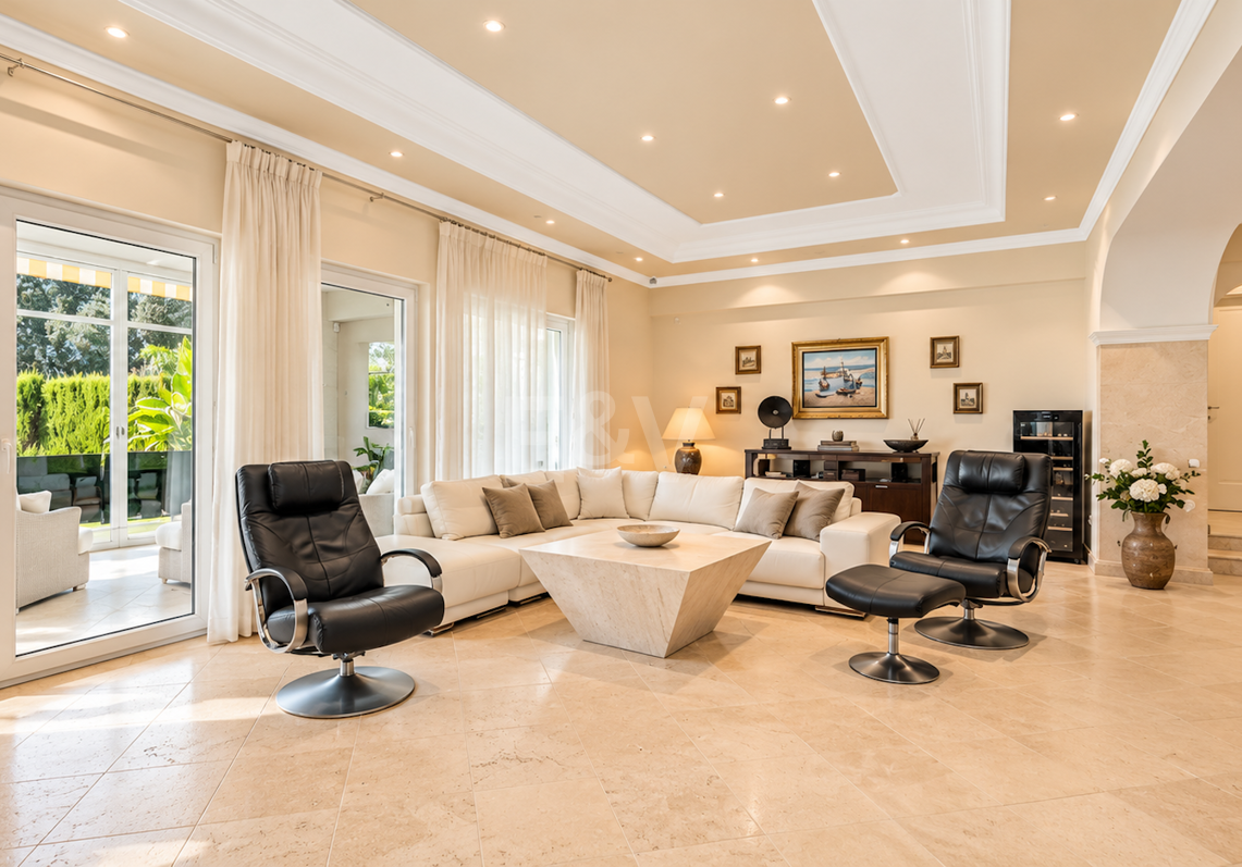 Impressive Villa with Expansive Gardens and Sea Views in El Rosario