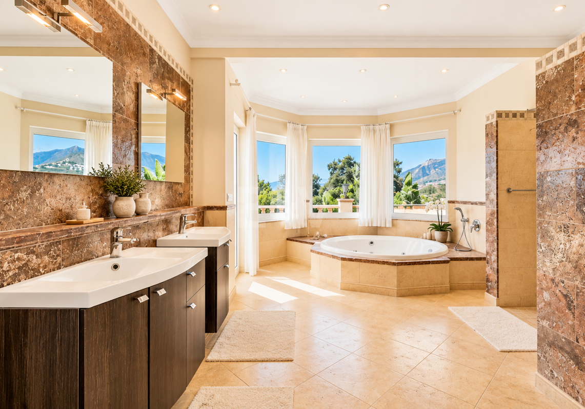 Impressive Villa with Expansive Gardens and Sea Views in El Rosario