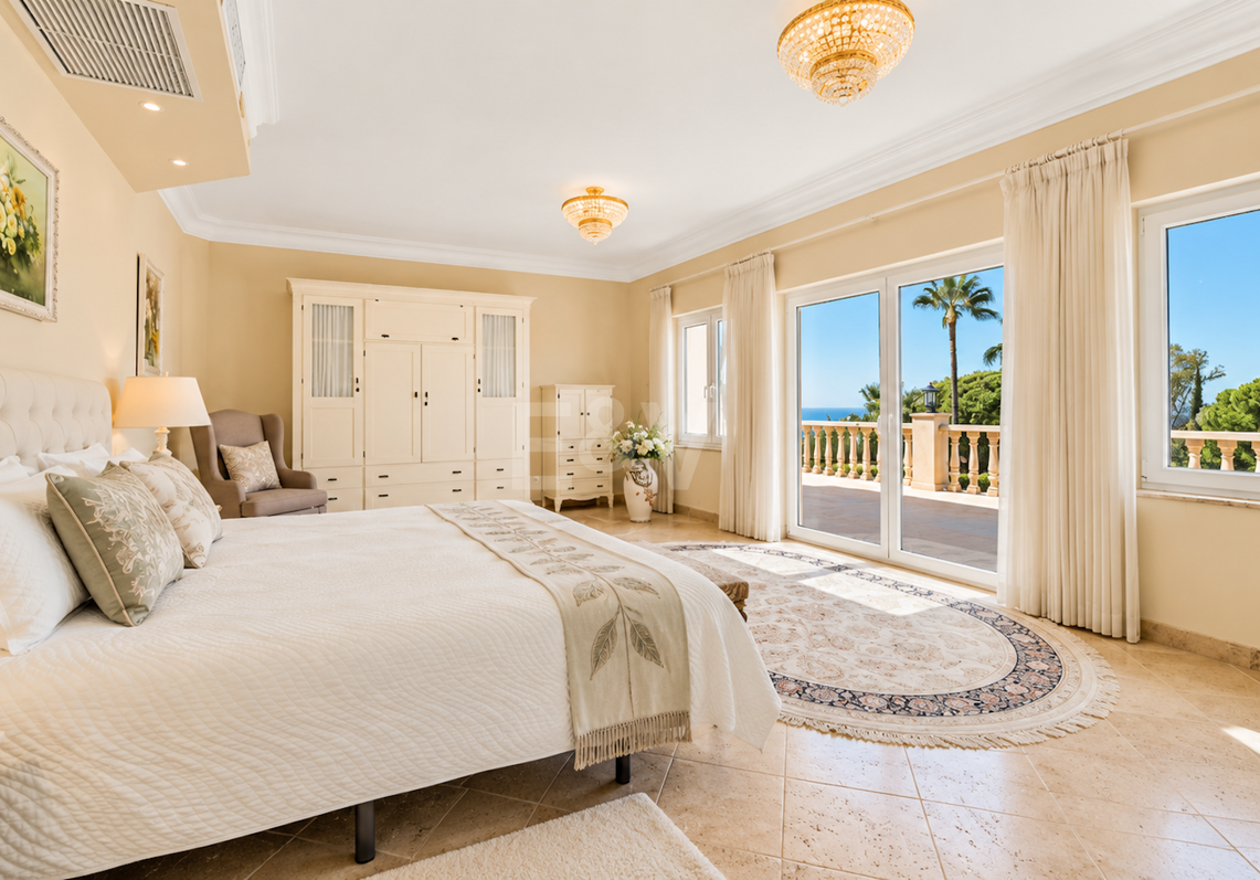 Impressive Villa with Expansive Gardens and Sea Views in El Rosario