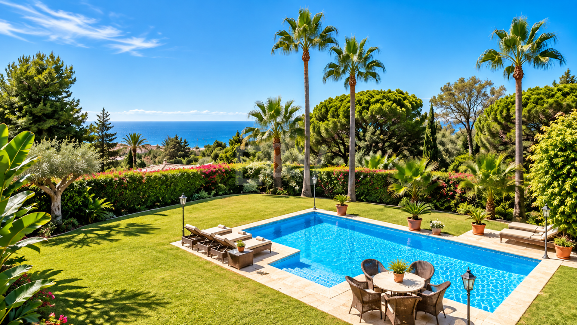 Impressive Villa with Expansive Gardens and Sea Views in El Rosario