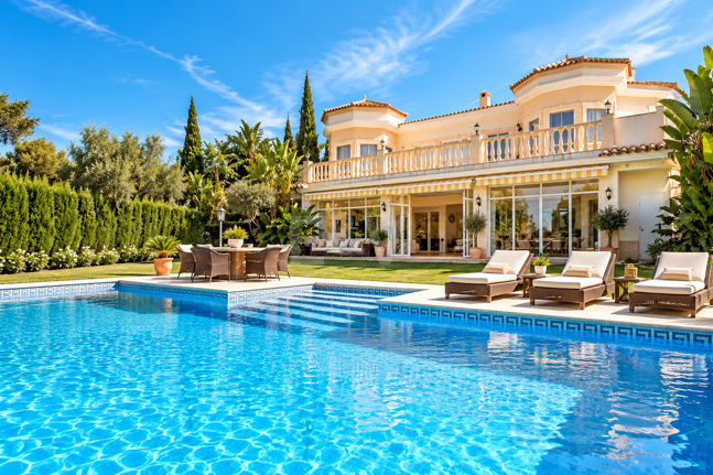 Impressive Villa with Expansive Gardens and Sea Views in El Rosario
