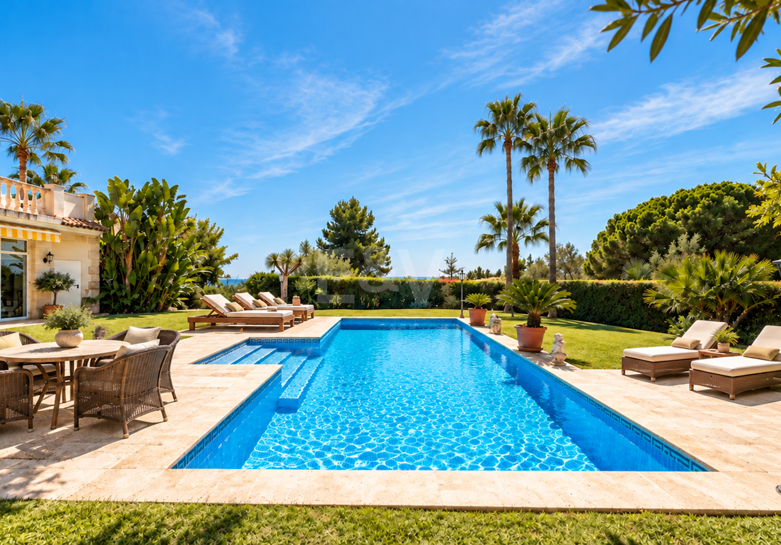 Impressive Villa with Expansive Gardens and Sea Views in El Rosario