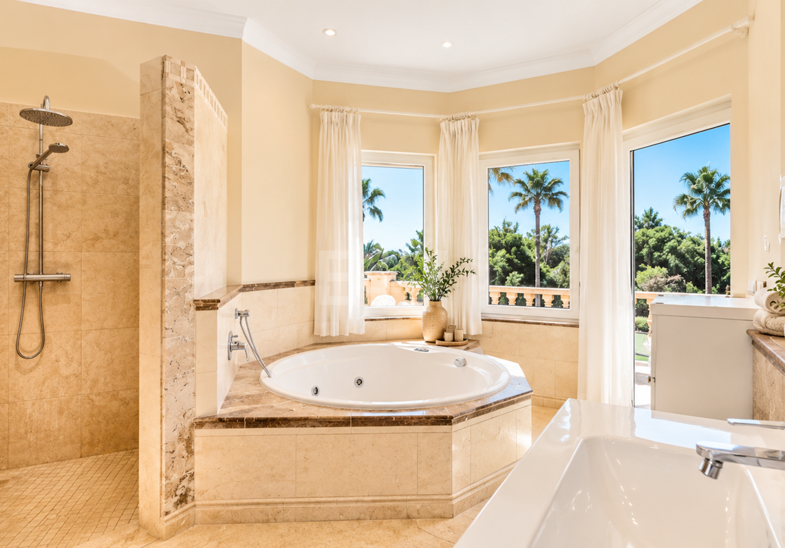 Impressive Villa with Expansive Gardens and Sea Views in El Rosario