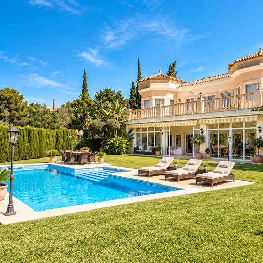 Impressive Villa with Expansive Gardens and Sea Views in El Rosario