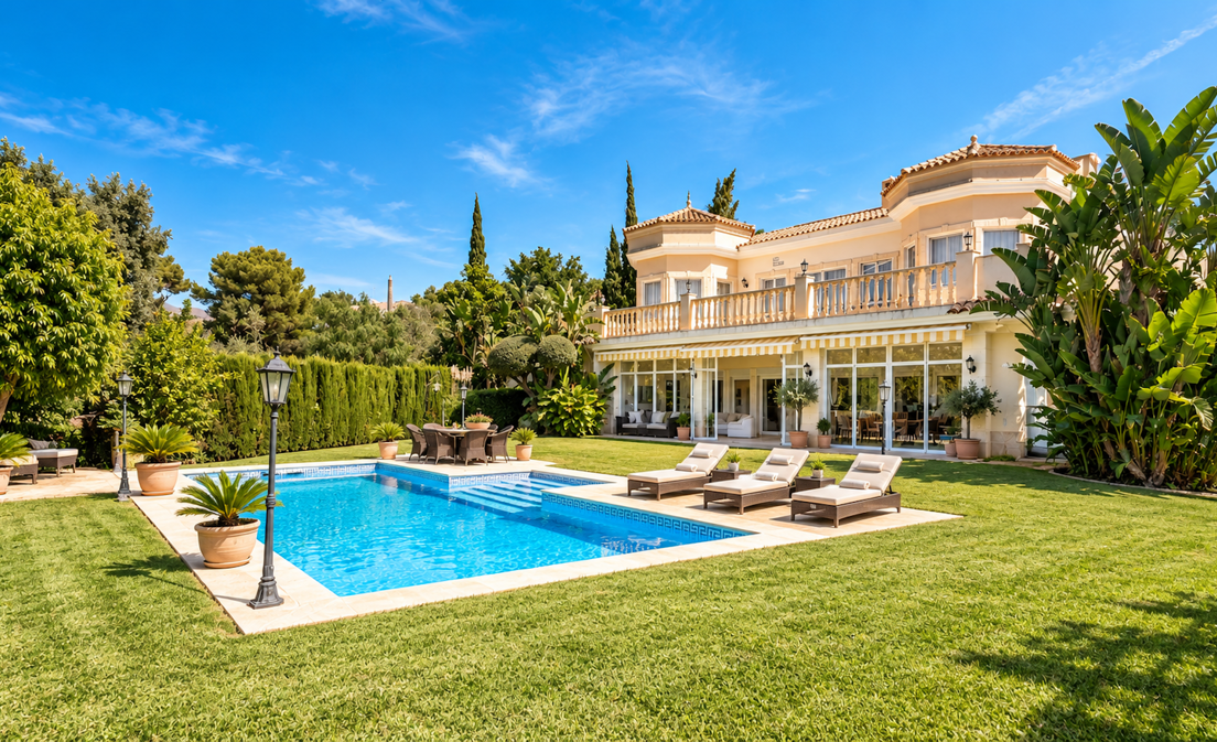 This fabulous villa in the gated community of El Rosario is a wonderful home for a family or larger group...