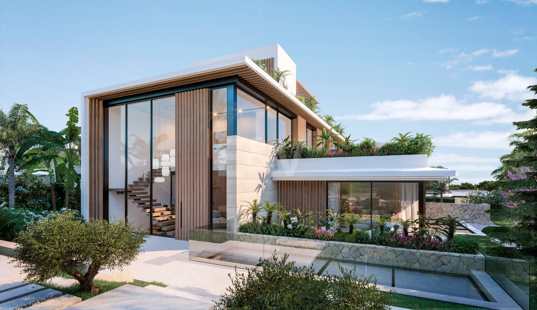 Proyecto de 5 villas vanguardistas en Cascada de Camoján