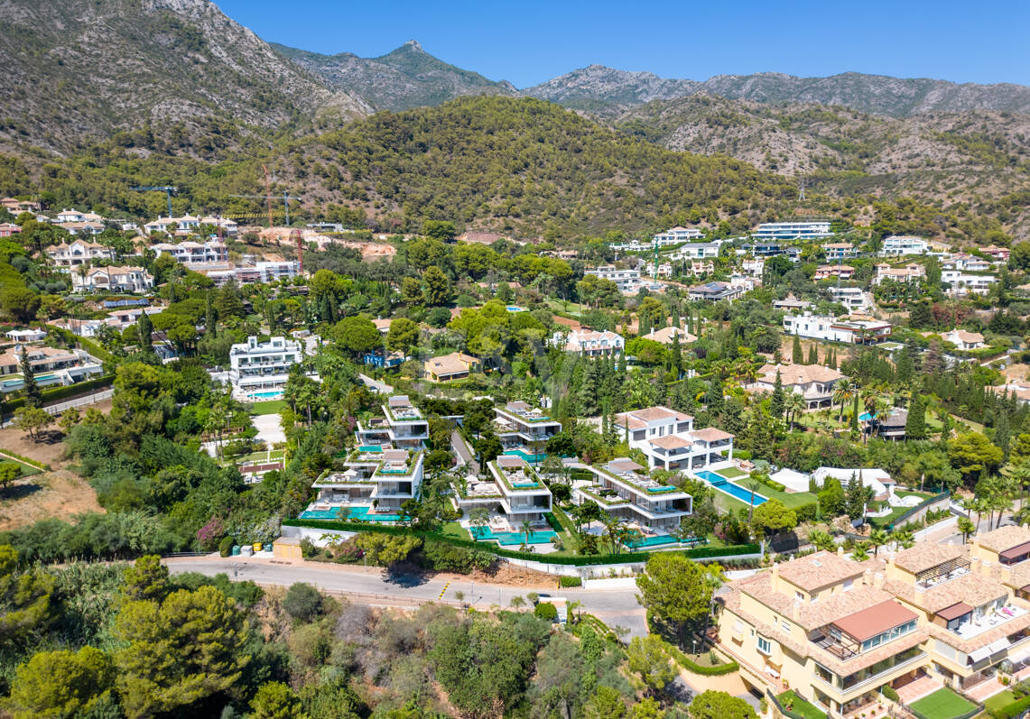 Ein Luxusprojekt von 5 avantgardistischen Villen in Cascada de Camoján