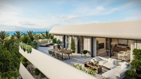 Neubau-Penthouse mit 4 Schlafzimmern am Strand von San Pedro mit geräumiger Terrasse