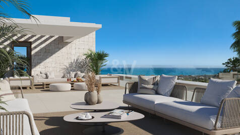 Parcela en ubicación privilegiada con proyecto para villa moderna con vistas al mar