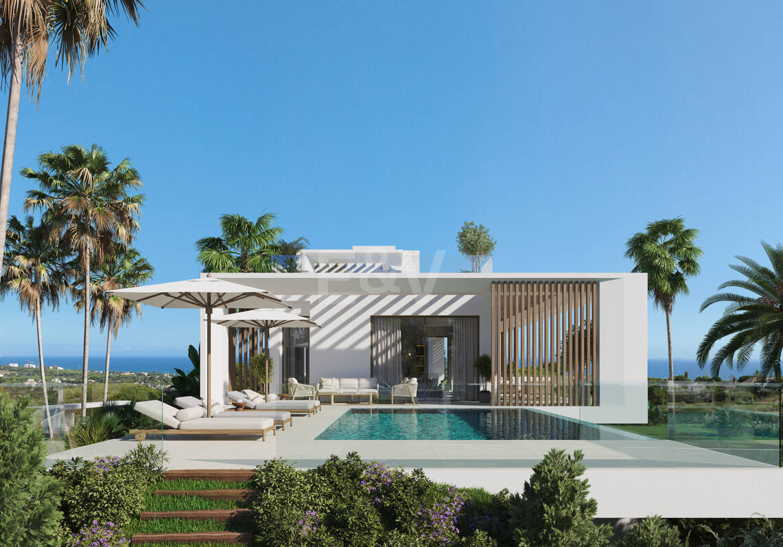 Emplacement privilégié avec projet de villa moderne avec vue sur la mer