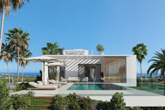 Grundstück in bester Lage mit Projekt für eine moderne Villa mit Meerblick