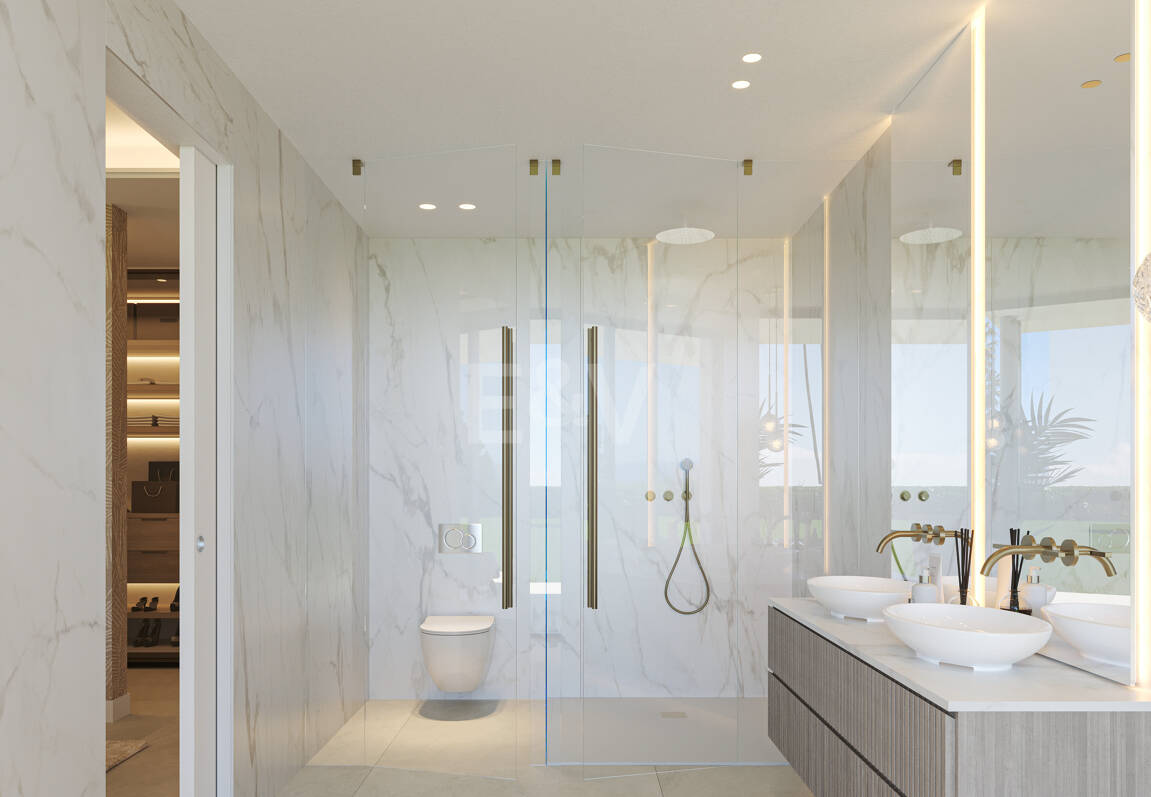 Grundstück in bester Lage mit Projekt für eine moderne Villa mit Meerblick