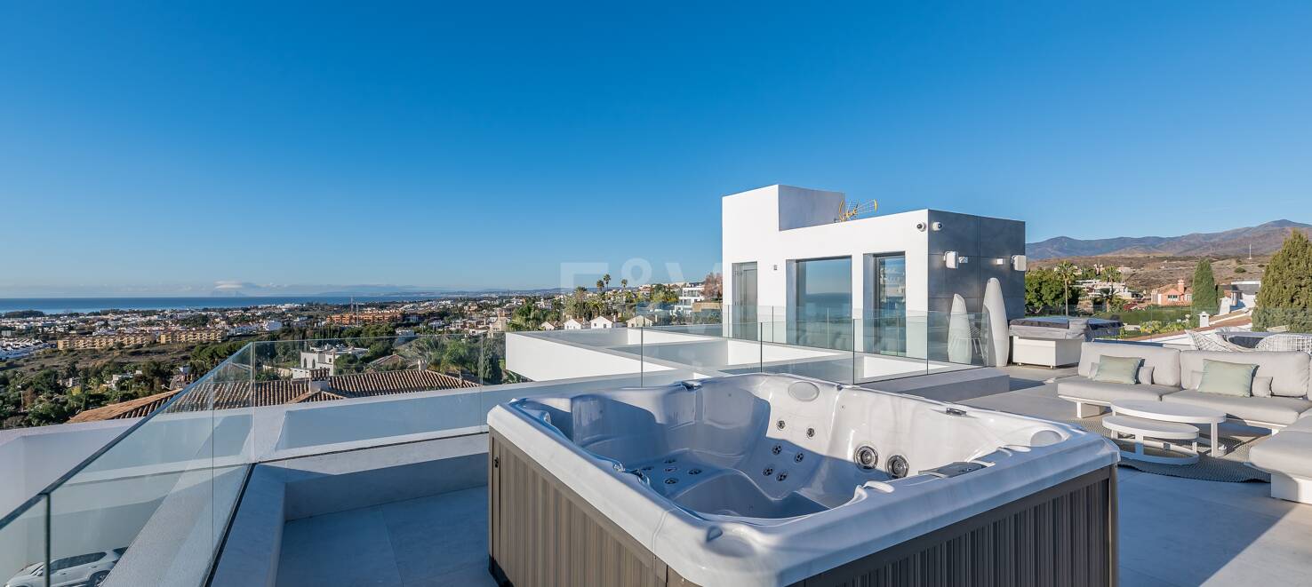 Modern Designer Villa with Panoramic Sea, Golf and Mountain Views