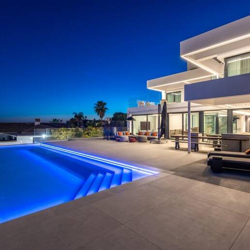 Modern Designer Villa with Panoramic Sea, Golf and Mountain Views