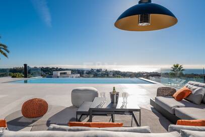 Modern Designer Villa with Panoramic Sea, Golf and Mountain Views