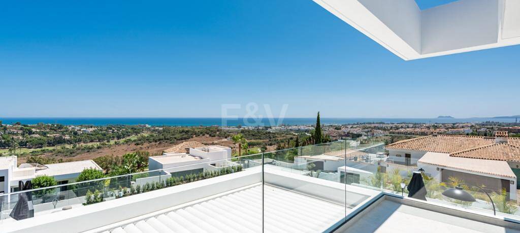 Modern Designer Villa with Panoramic Sea, Golf and Mountain Views