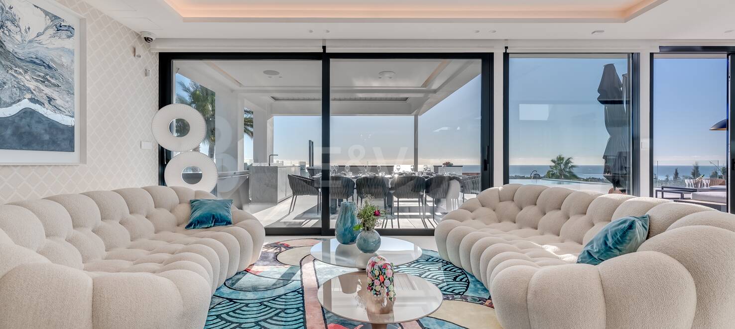 Modern Designer Villa with Panoramic Sea, Golf and Mountain Views