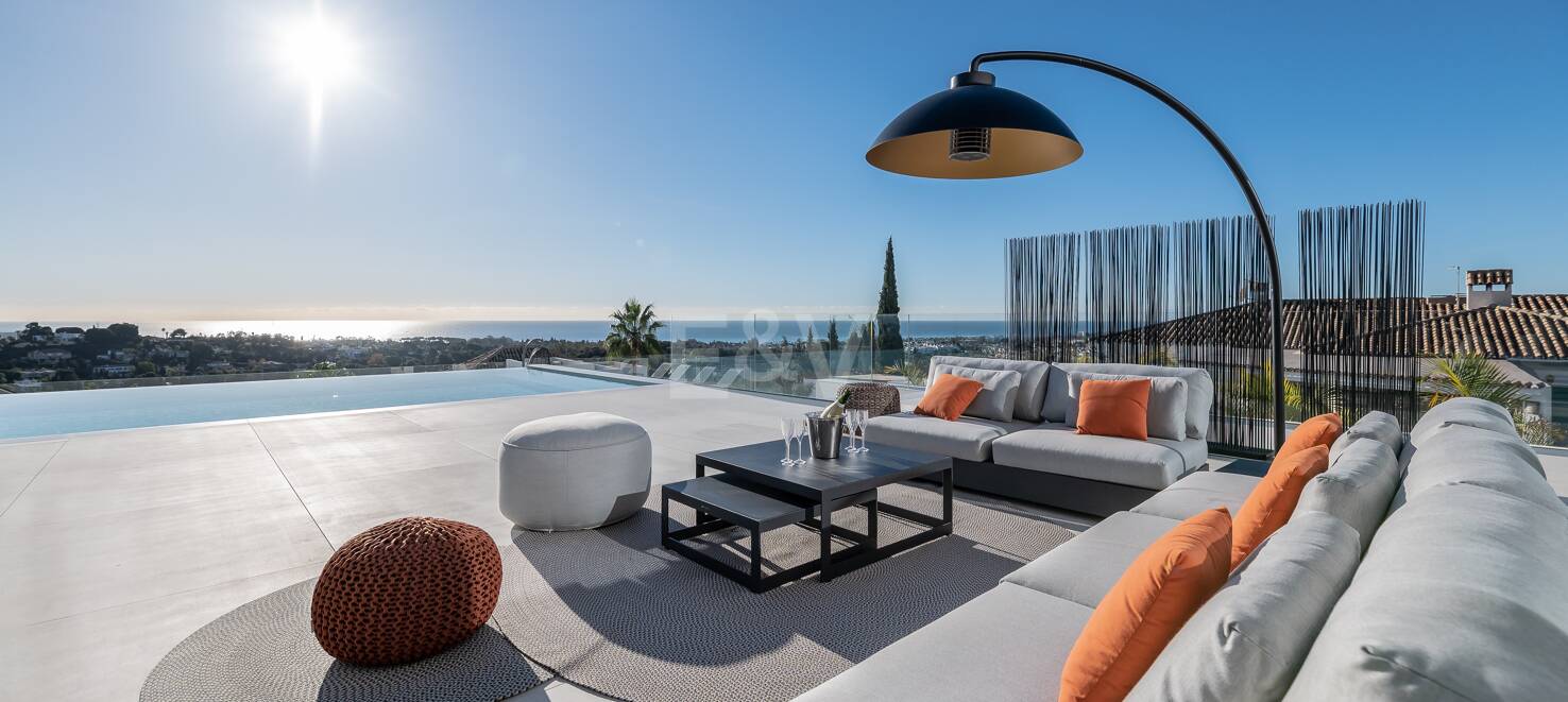 Modern Designer Villa with Panoramic Sea, Golf and Mountain Views