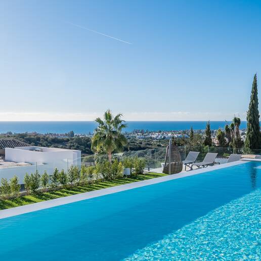 Modern Designer Villa with Panoramic Sea, Golf and Mountain Views