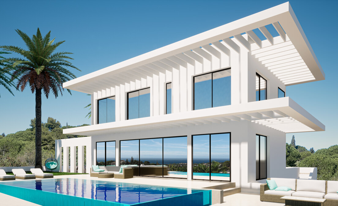 Modernes Projekt-Villa in Elviria - Key ready