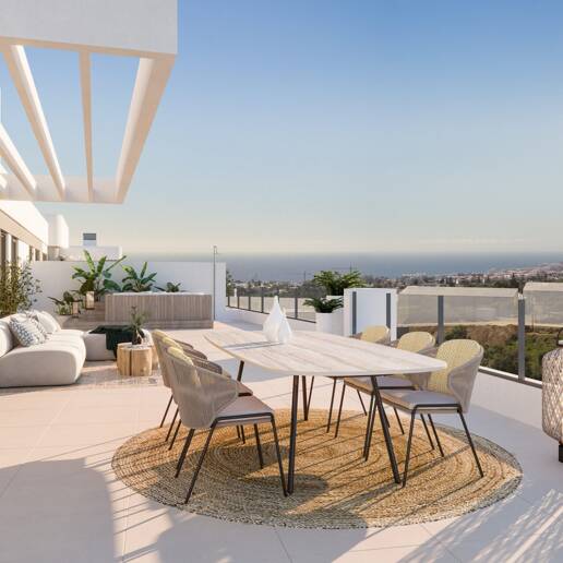 Penthouse i ny utveckling i Los Monteros Altos med havsutsikt