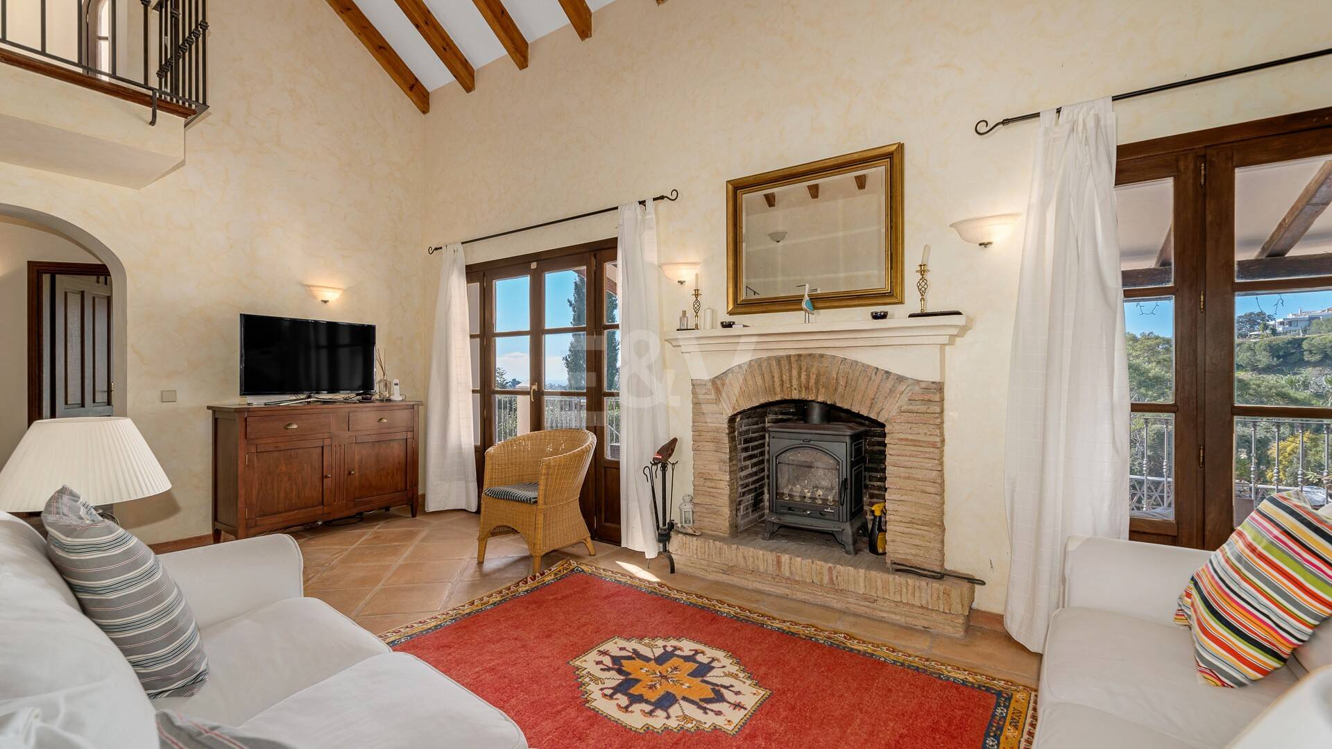 Villa de style Andalousie avec vue sur la mer à Paraiso Alto