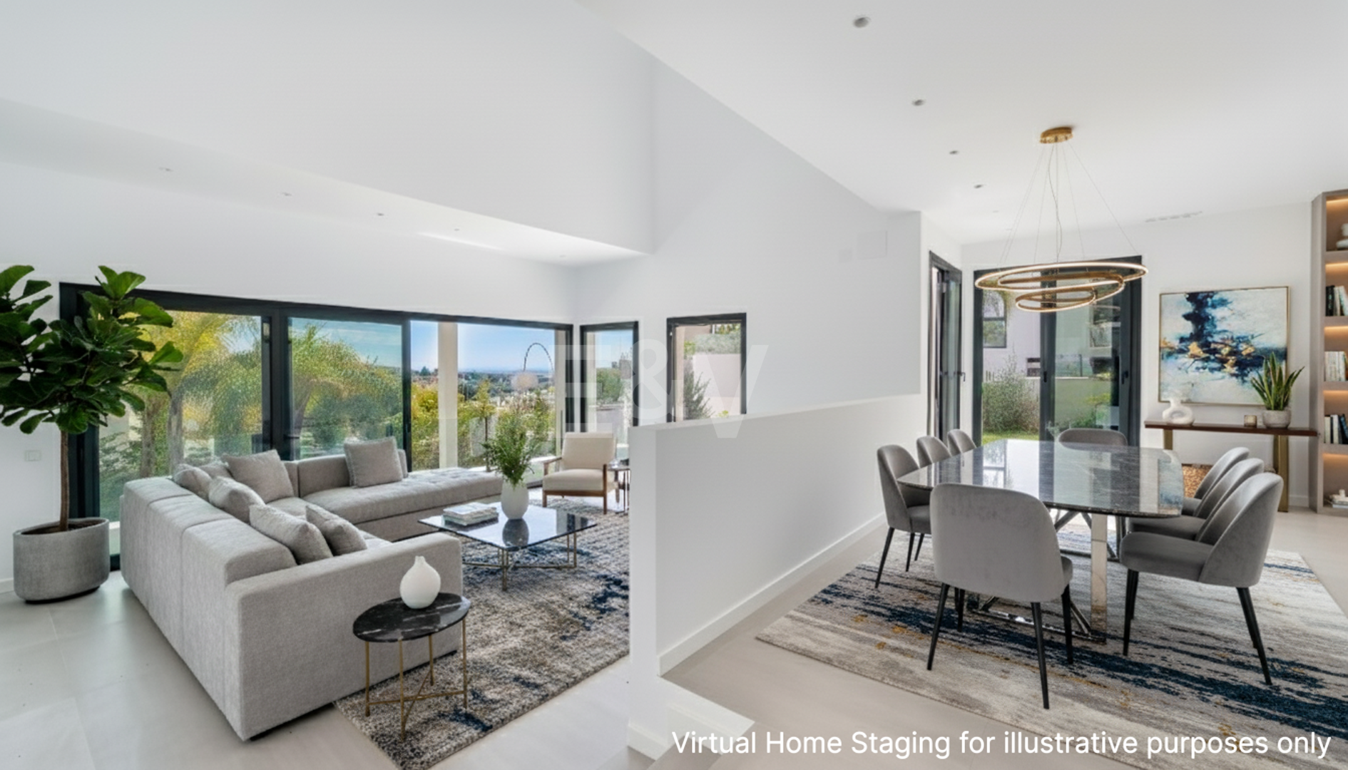 Nowa nowoczesna willa z widokiem na Golf i morze