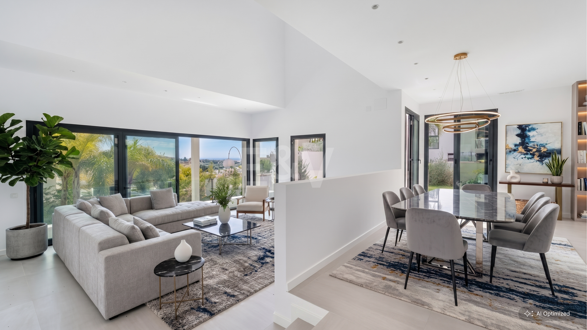 Nueva Villa Moderna con Vistas al Golf y al Mar