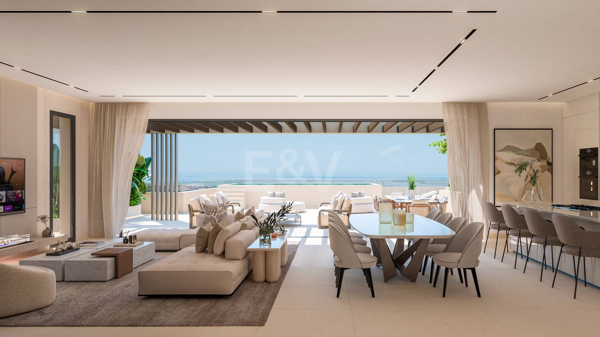 Appartement de luxe à La Alquería avec vue imprenable sur la mer en La Alqueria