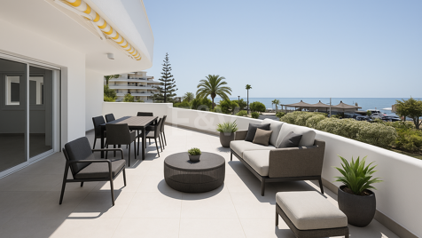Elegant Beachfront Lägenhet i prestigefylld Guadalmina Baja