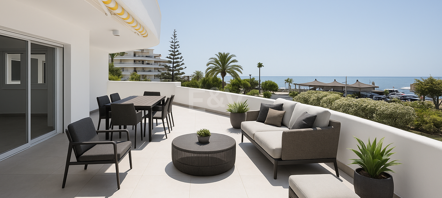 Elegant Beachfront Apartment in Prestigious Guadalmina Baja