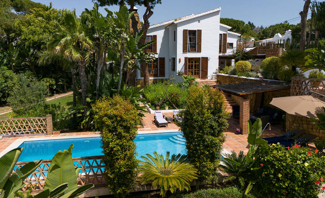 Elviria Famille traditionnelle andalouse Maison avec vue sur la mer