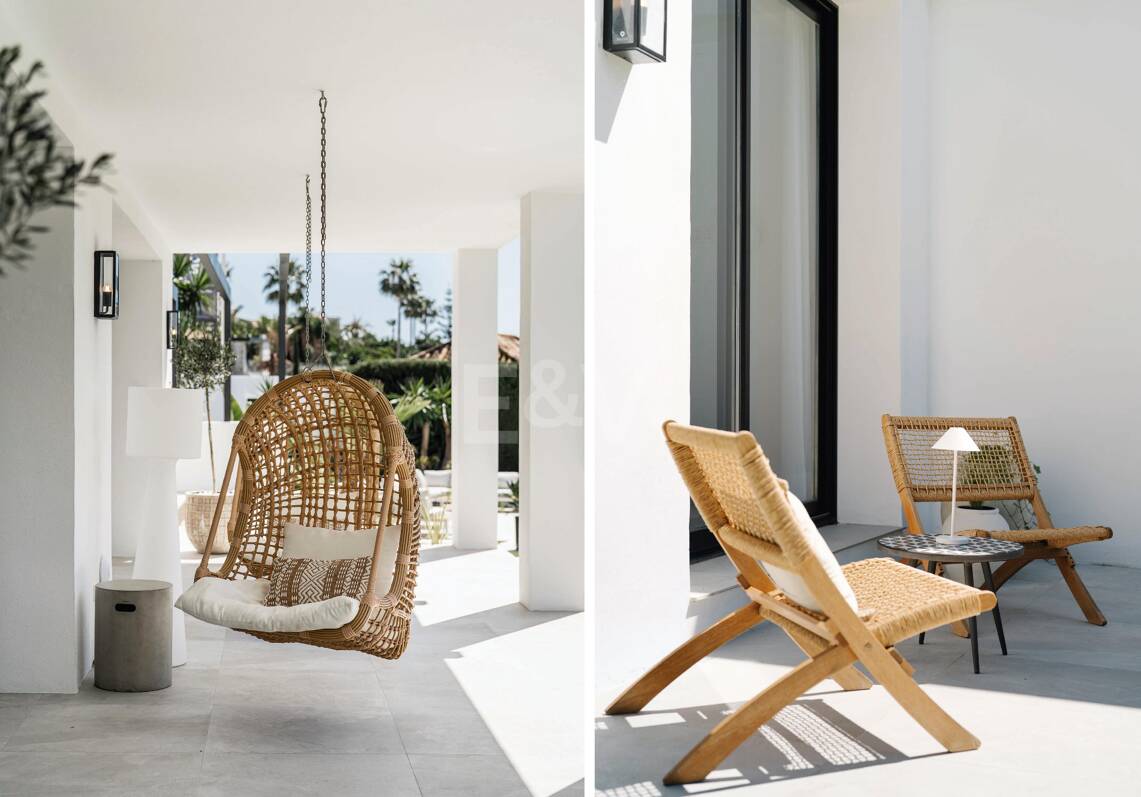 Elegante villa con vistas panorámicas a la montaña y al golf en Nueva Andalucía