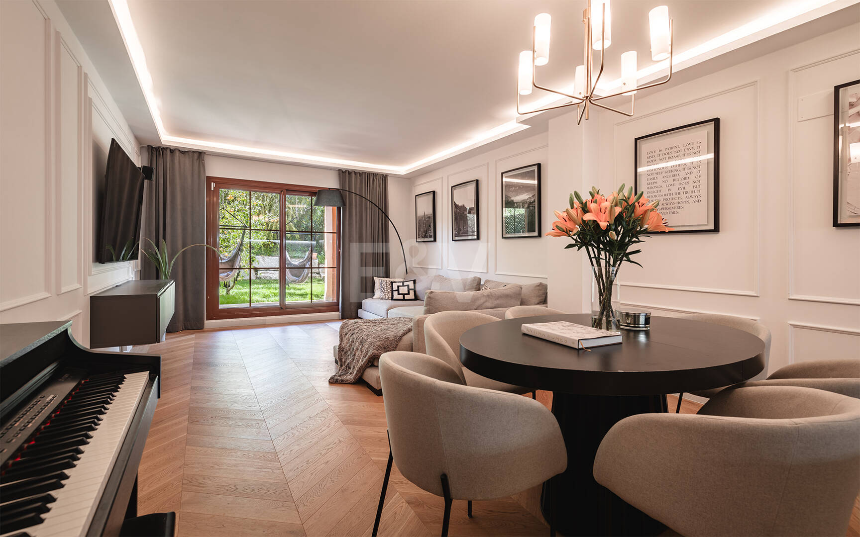 Apartamento con jardín en comunidad cerrada con servicios de estilo resort