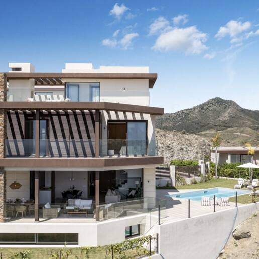 Modern lyxvilla med panoramautsikt över havet i La Alqueria