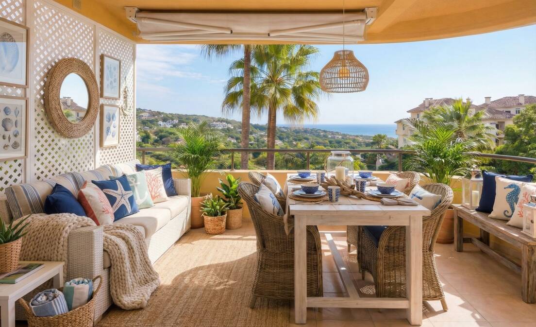 Appartement d'angle dans un complexe de luxe avec une terrasse panoramique et vue sur la mer