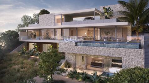 Modern villa med natursköna hav och dal utsikt i Monte Mayor