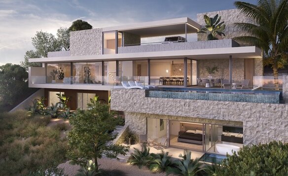Moderne Villa mit malerischem Meer- und Talblick in Monte Mayor