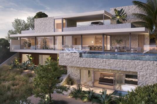 Nowoczesna willa z malowniczym widokiem na morze i dolinę w Monte Burmistrz