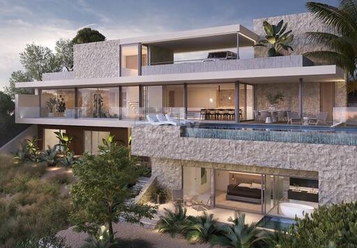 Nowoczesna willa z malowniczym widokiem na morze i dolinę w Monte Burmistrz