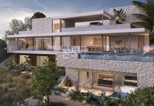 Nowoczesna willa z malowniczym widokiem na morze i dolinę w Monte Burmistrz